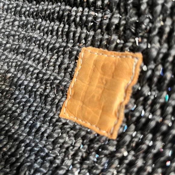 Clare V Black Woven Bag with Red and Blue Handles - Picture 4 of 15